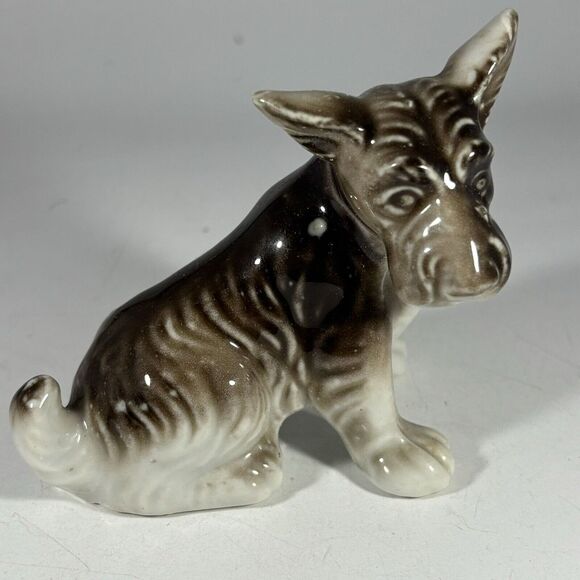 Vintage Porcelain Pottery Figurine‎ Scottish Terrier Scottie Dog Painted Japan - Picture 1 of 5